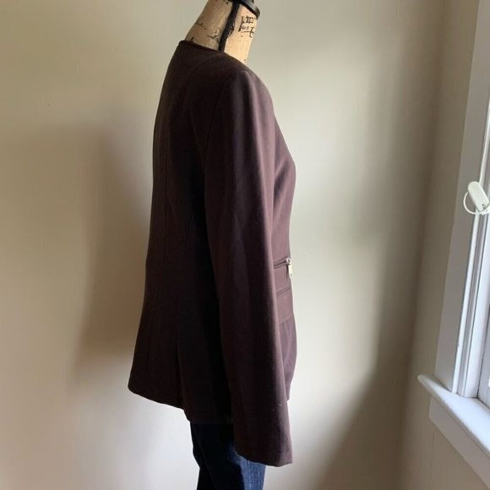 Philippe Adec brown blazer jacket size 8 suit jacket - Picture 4 of 12